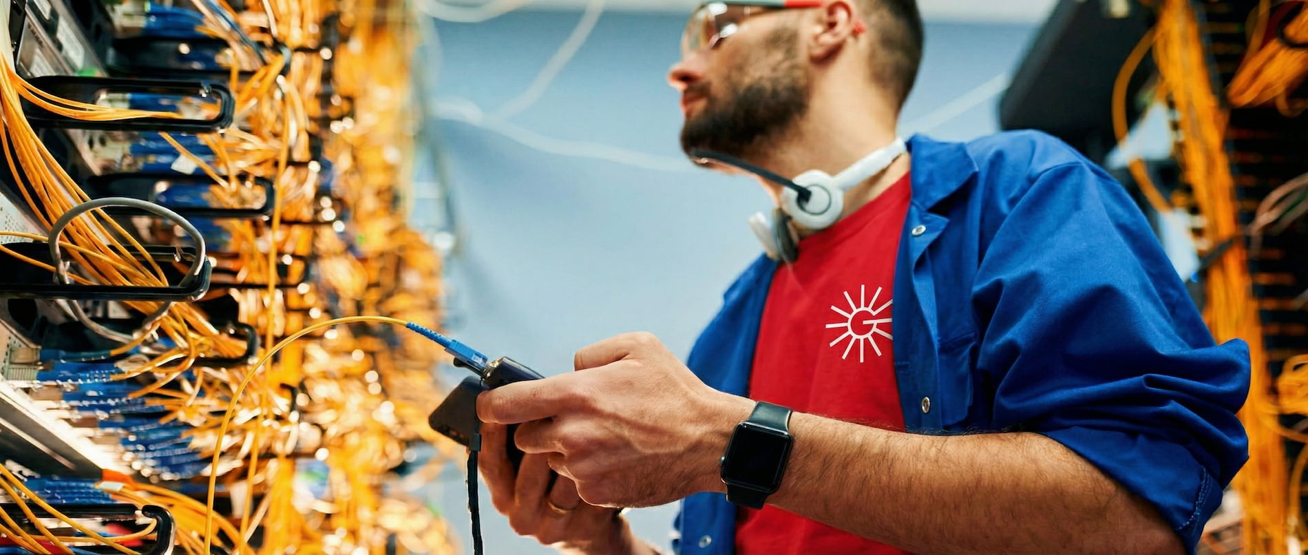 Installation de fibre optique en milieu professionnel